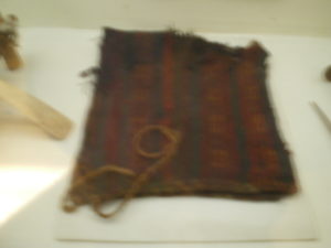 Textiles précolombien exposés au Musée d'Iquique, Nord du Chili