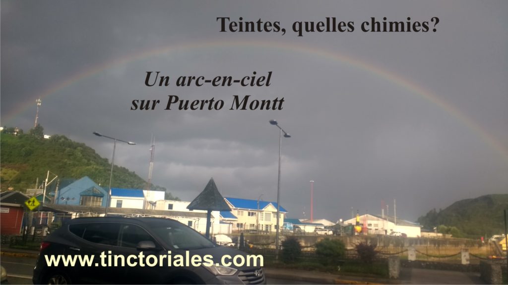 Teintes quelles chimies, arc-en-ciel sur Puerto Montt