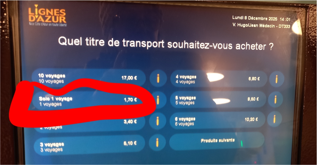 Ici, au centre, on ne propose plus d'aller-retour